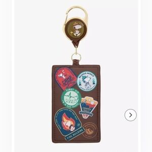 Peanuts Snoopy Beagle Scout Patches Retractable Lanyard